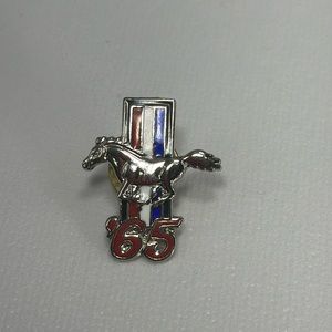 Vintage '65 Mustang Lapel Pin/Tie tac - Red, White, & Blue Stripe